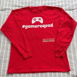 🎮#gamersquad red Long Sleeve Shirt. Men’s S
